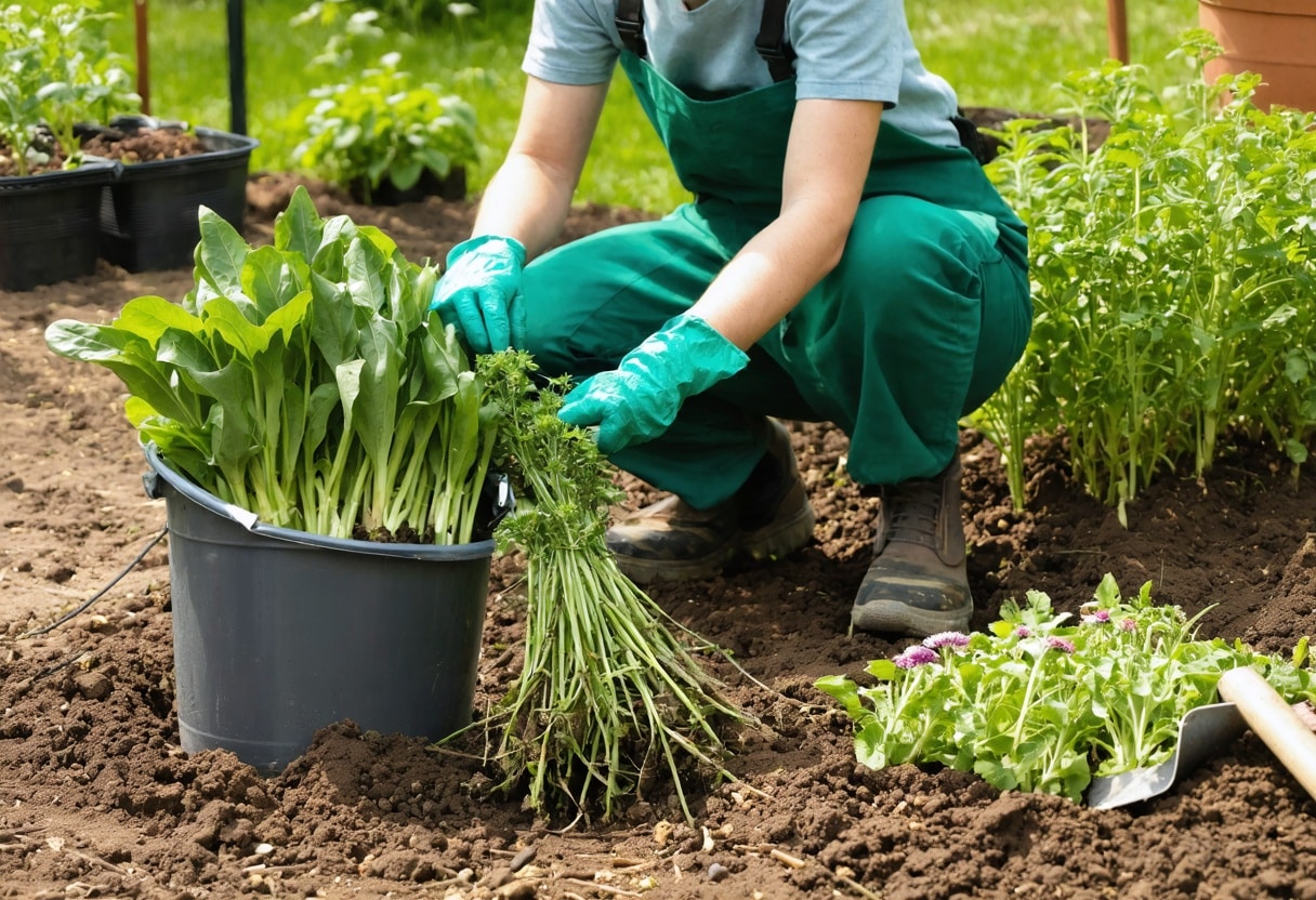 mauvaises herbes jardin